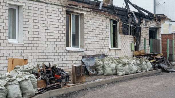 Professional Fire Damage Removal technician working in Mendota, MN